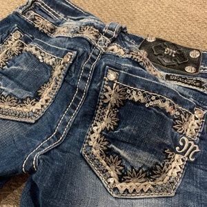 Miss Me Girl Cuffed Capri